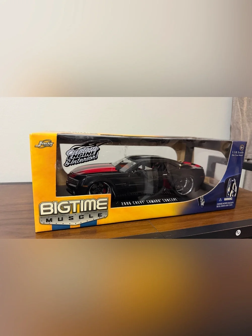 Jada Toys Bigtime Muscle 2006 Chevy Camaro Concept 1:18 Diecast Car Black